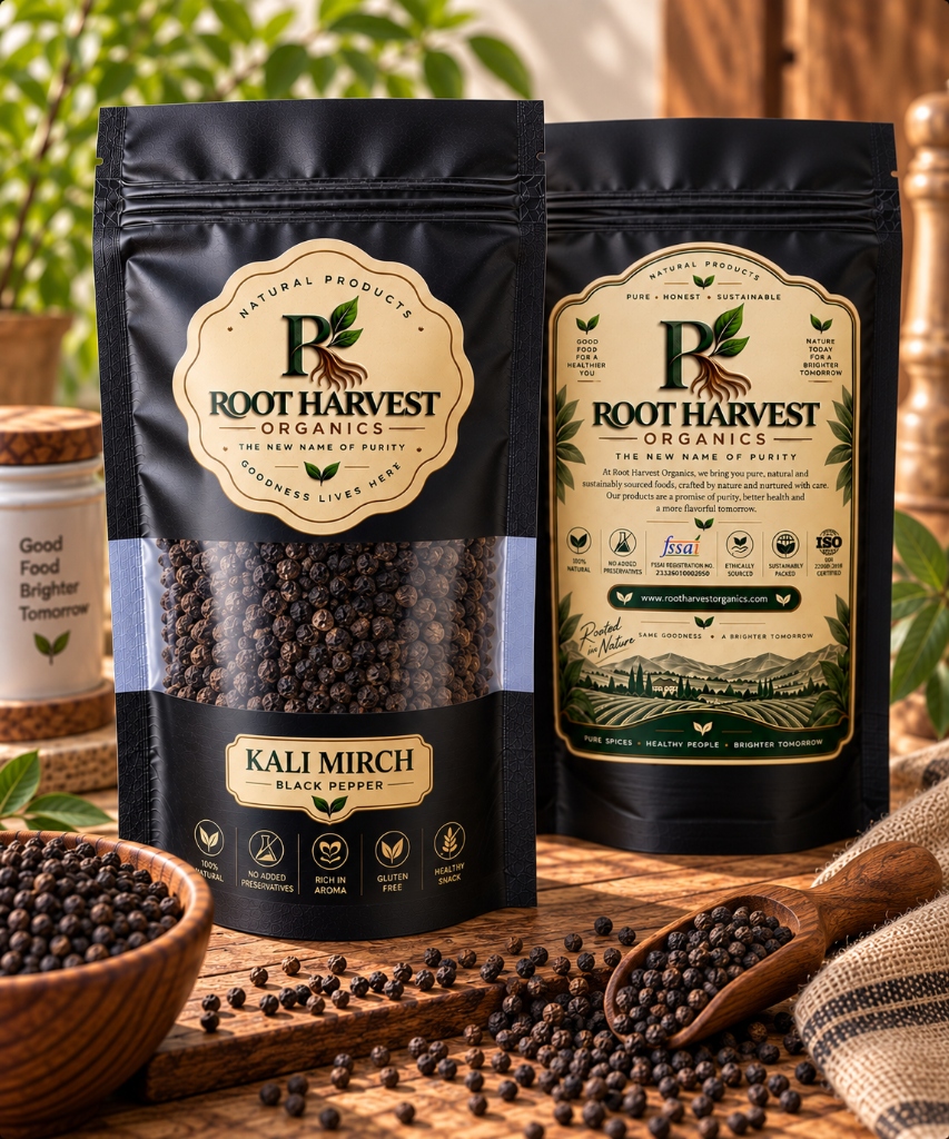 Organic Kali Mirch (Malabar Black Pepper)